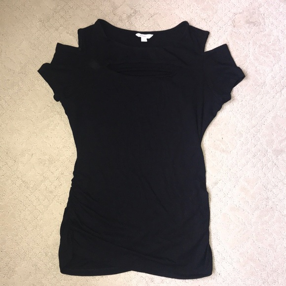 Candie's Tops - Candie’s NEW L Cold Shoulder Peekaboo Top